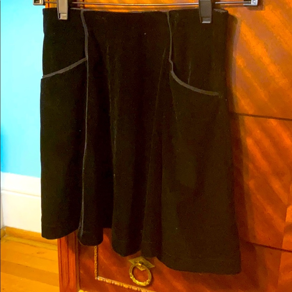 Velvet mini skirt